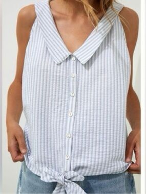 NWT Anthropologie Pilcro Tie-Front Tank Top XL